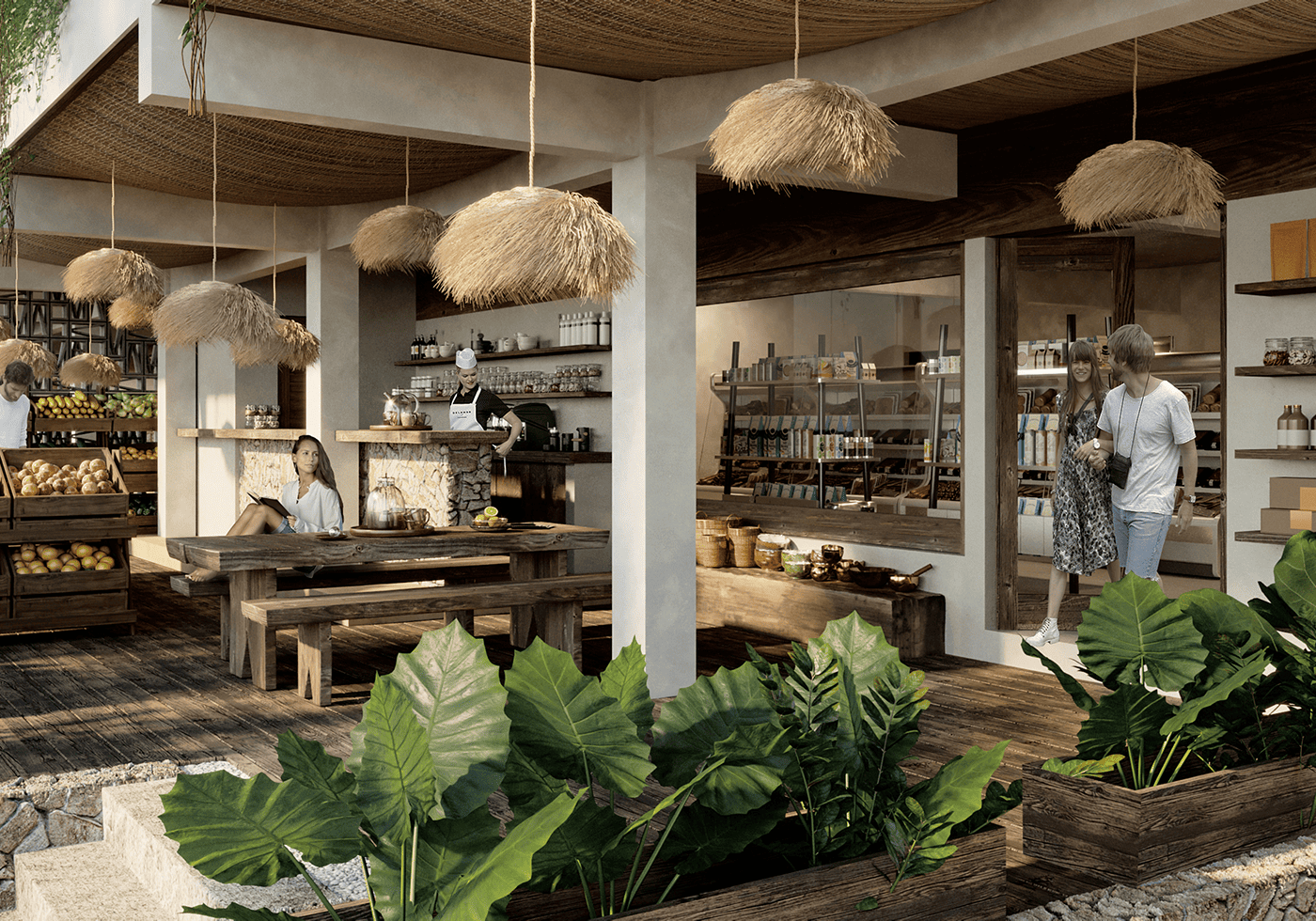 Mini market liquor store deli