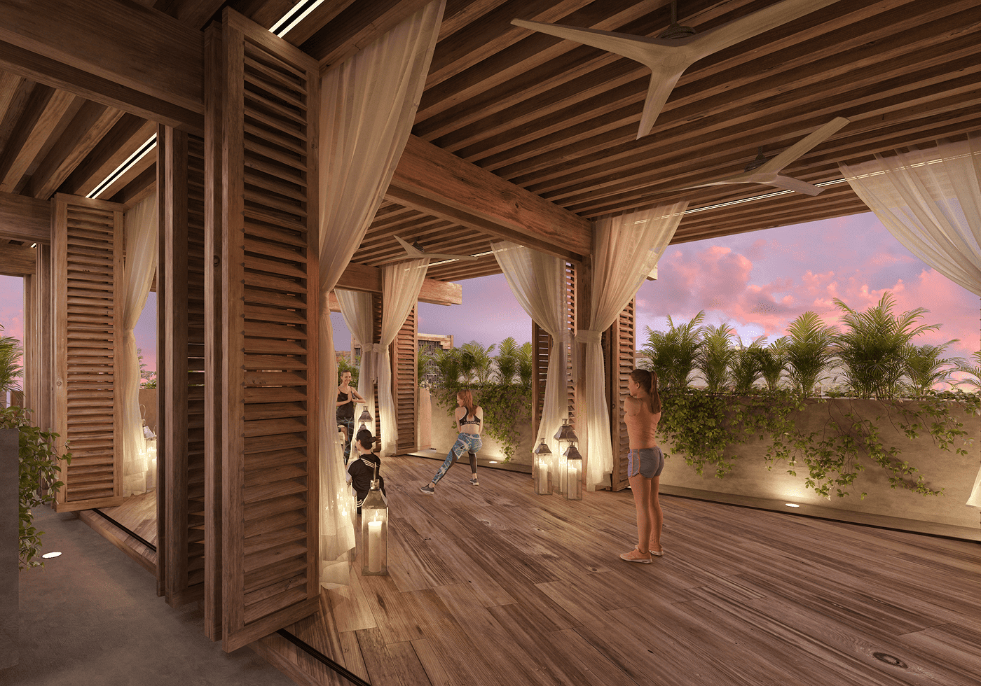 Yoga studio and multipurpose room